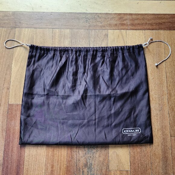 COACH Brown Silk Drawstring Dust Bag - Picture 1 of 16